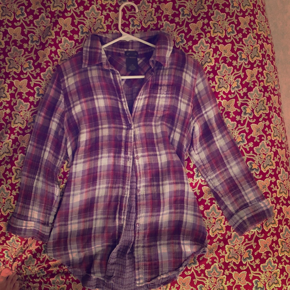 Flannel button-down - fei 100% cotton